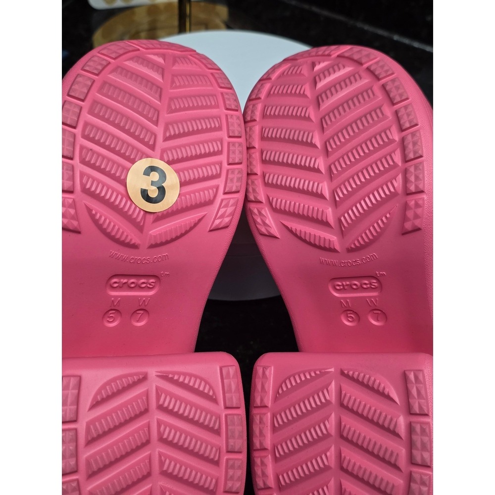 Crocs Siren Clog Size W7 M5 Hot Pink Platform Block Heel - Picture 4 of 9